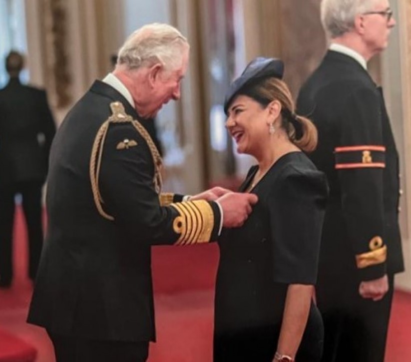 Nagma recieves MBE